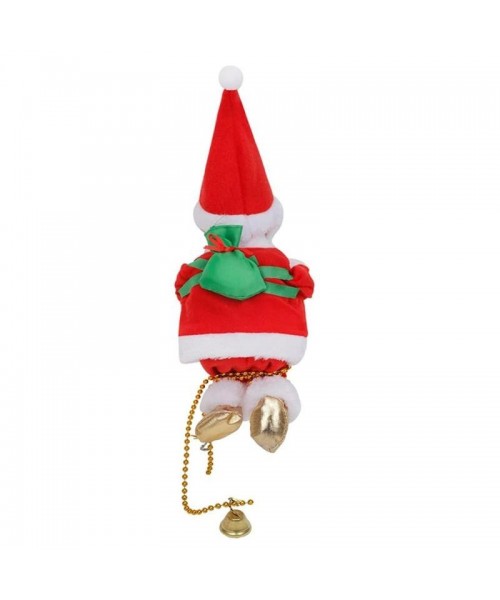 Christmas Climbing Santa Claus Design Hanging Ornament, 1 Count Music Playing Novelty Hanging Decoration for Home Party Festival [Battery Required, without Battery]