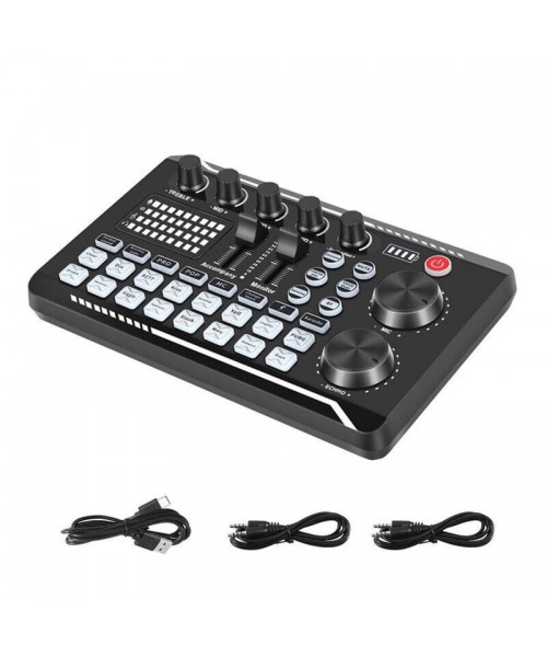 Live Sound Card with DJ Mixer Effects & Voice Changer, Multi-Application Podcast Production Studio Equipment, Sound Card for Streaming Podcasting Gaming