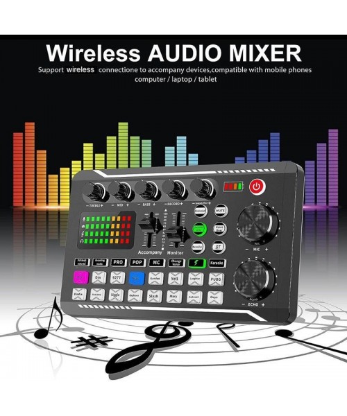 Live Sound Card with DJ Mixer Effects & Voice Changer, Multi-Application Podcast Production Studio Equipment, Sound Card for Streaming Podcasting Gaming