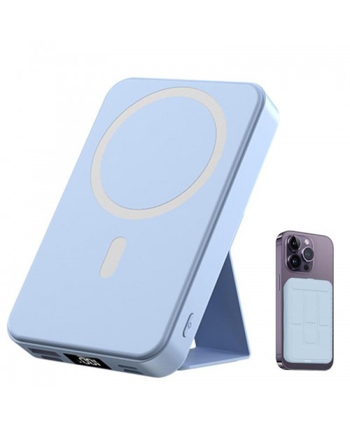 Magnetic Wireless Fast Charging Power Bank, 10000mAh Portable Charger with LED Display, Magnetic Power Bank for iPhone 15/14/13/12/Pro/Mini/Pro Max, Power Bank with Phone Holder