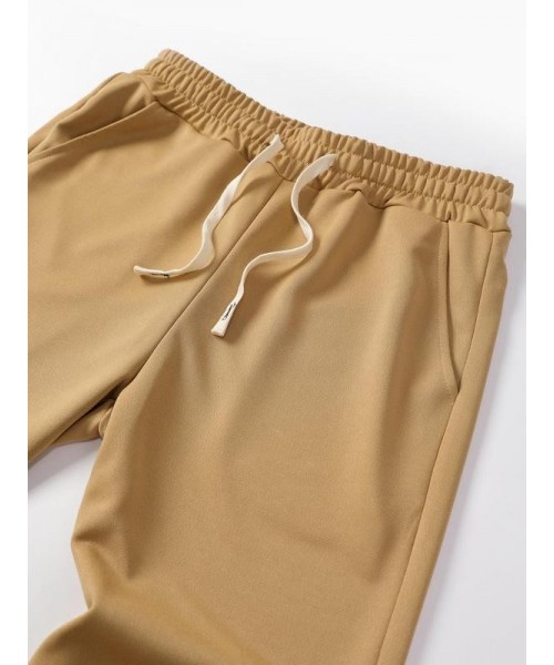 Men's Solid Drawstring Waist Jogger Pants, Casual Comfy Pocket Sweatpants for Spring & Fall, Men's Trousers for Daily Wear