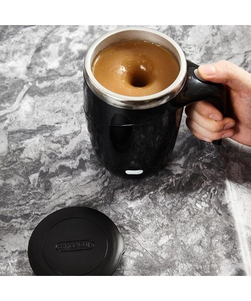 Automatic Magnetic Stirring Coffee Mug, 1 Count Electric Stainless Steel Self Mixing Coffee Tumbler, Rotating Home Office Travel Mixing Cup[Hand Wash Only Avoid Washing USB Port]