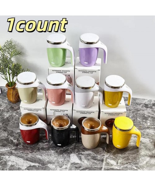 Automatic Magnetic Stirring Coffee Mug, 1 Count Electric Stainless Steel Self Mixing Coffee Tumbler, Rotating Home Office Travel Mixing Cup[Hand Wash Only Avoid Washing USB Port]