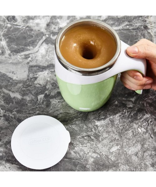 Automatic Magnetic Stirring Coffee Mug, 1 Count Electric Stainless Steel Self Mixing Coffee Tumbler, Rotating Home Office Travel Mixing Cup[Hand Wash Only Avoid Washing USB Port]