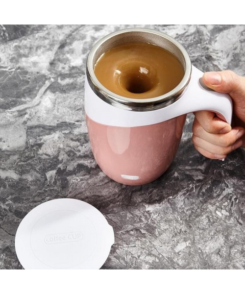 Automatic Magnetic Stirring Coffee Mug, 1 Count Electric Stainless Steel Self Mixing Coffee Tumbler, Rotating Home Office Travel Mixing Cup[Hand Wash Only Avoid Washing USB Port]