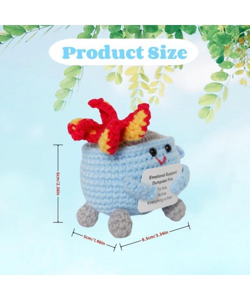 Crochet Dumpster Fire Toy, 1 Count Emotional Support Dumpster Fire Plush Toy, Emotional Support Ornament for Decoration Or Gift Crochet Dumpster Fire Toy, 1 Count Emotional Support Dumpster Fire Plush Toy, Emotional Support Ornament for Decoration Or Gift