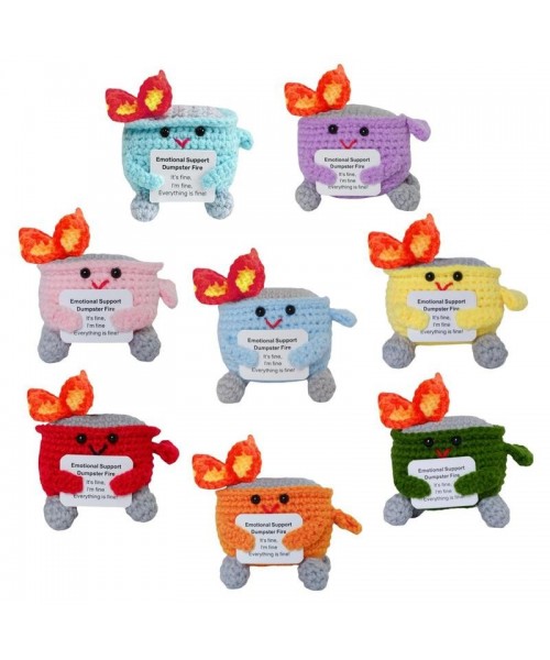 Crochet Dumpster Fire Toy, 1 Count Emotional Support Dumpster Fire Plush Toy, Emotional Support Ornament for Decoration Or Gift Crochet Dumpster Fire Toy, 1 Count Emotional Support Dumpster Fire Plush Toy, Emotional Support Ornament for Decoration Or Gift