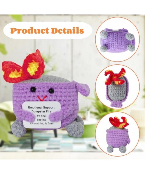 Crochet Dumpster Fire Toy, 1 Count Emotional Support Dumpster Fire Plush Toy, Emotional Support Ornament for Decoration Or Gift Crochet Dumpster Fire Toy, 1 Count Emotional Support Dumpster Fire Plush Toy, Emotional Support Ornament for Decoration Or Gift