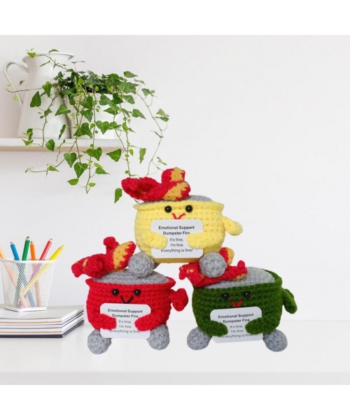 Crochet Dumpster Fire Toy, 1 Count Emotional Support Dumpster Fire Plush Toy, Emotional Support Ornament for Decoration Or Gift Crochet Dumpster Fire Toy, 1 Count Emotional Support Dumpster Fire Plush Toy, Emotional Support Ornament for Decoration Or Gift