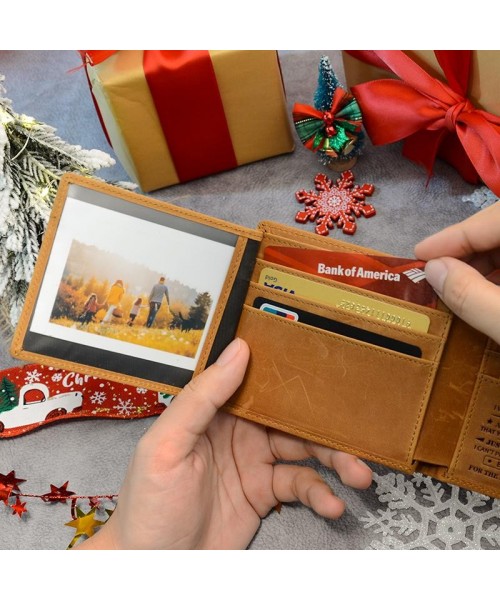 Christmas 2024-Mom to Son Wallet-Engraved Wallet For Son-Wallet for Son From Mom & Dad-Leather Wallet-Mens Wallet-Christmas Gift-Birthday Gift-Gift For Son Cannot Be Customized card holder RFID Blocking Bifold Wallet black lightweight durable classic