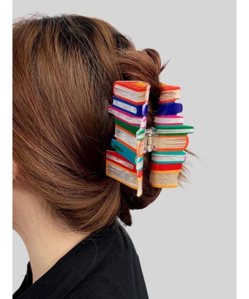 Book Pattern Hair Claw, Cute Hair Accessories for Women & Girls, Minimalist Headwear Suitable for Thick Hair, Fashion Hair Accessories for Party, Travel, Daily Use
