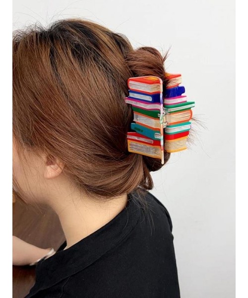 Book Pattern Hair Claw, Cute Hair Accessories for Women & Girls, Minimalist Headwear Suitable for Thick Hair, Fashion Hair Accessories for Party, Travel, Daily Use