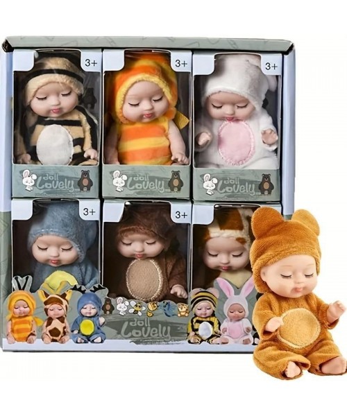 6pcs/set Mini Animal & Insect Shaped Cute Reborn Doll, Sleepy Doll, Children's Toy Gift Box 6pcs/set Mini Animal & Insect Shaped Cute Reborn Doll, Sleepy Doll, Children's Toy Gift Box