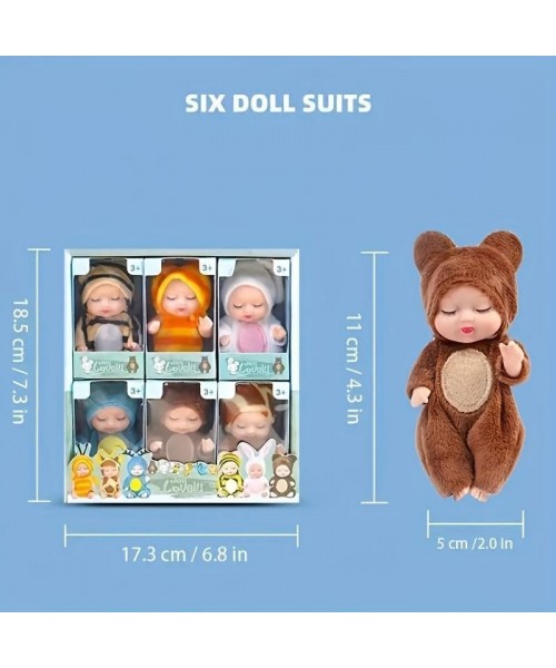 6pcs/set Mini Animal & Insect Shaped Cute Reborn Doll, Sleepy Doll, Children's Toy Gift Box 6pcs/set Mini Animal & Insect Shaped Cute Reborn Doll, Sleepy Doll, Children's Toy Gift Box