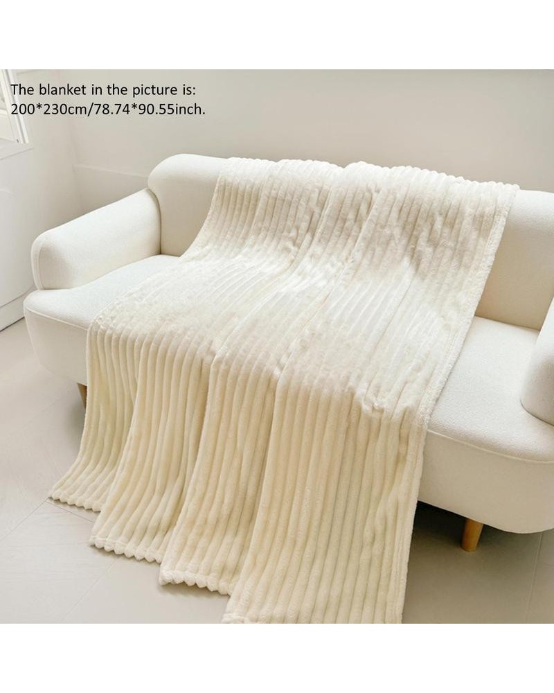 Solid Color Blanket, 1 Count Soft Comfortable Skin-friendly Warm Throw, Bedroom Refresh Decor for Bed Sofa Home Dormitory