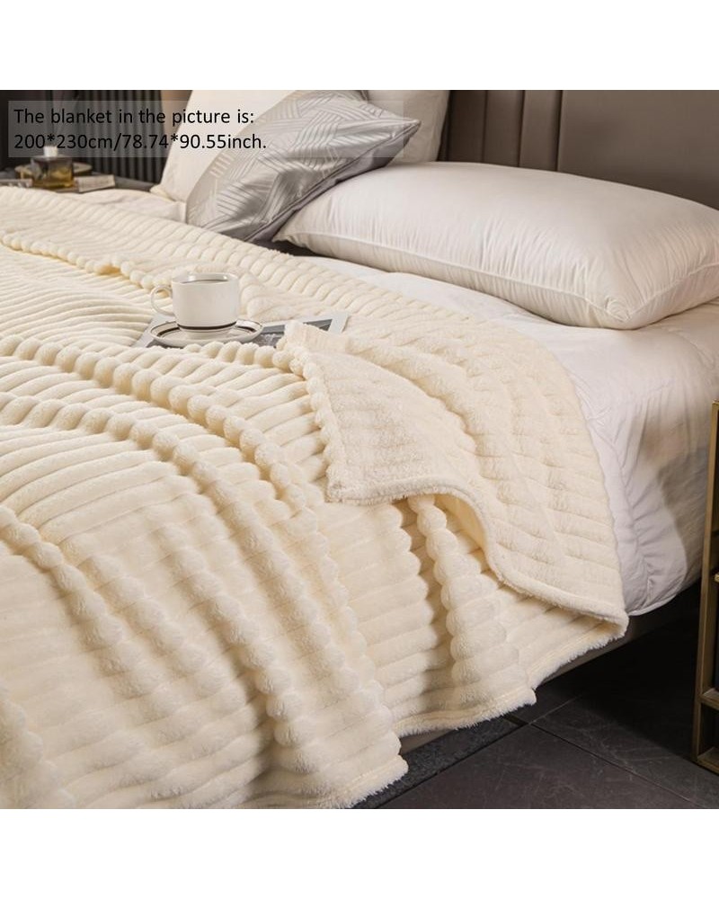 Solid Color Blanket, 1 Count Soft Comfortable Skin-friendly Warm Throw, Bedroom Refresh Decor for Bed Sofa Home Dormitory