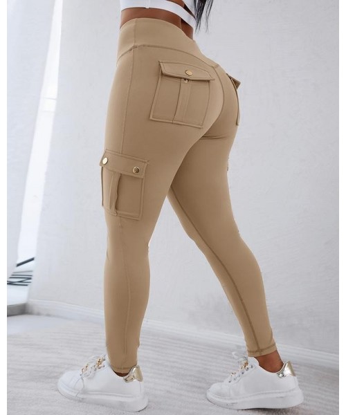 Womens Butt Lifting Leggings with Flap Pockets High Waist Tummy Control Workout Cargo Leggings Yoga Pants Womens Butt Lifting Leggings with Flap Pockets High Waist Tummy Control Workout Cargo Leggings Yoga Pants