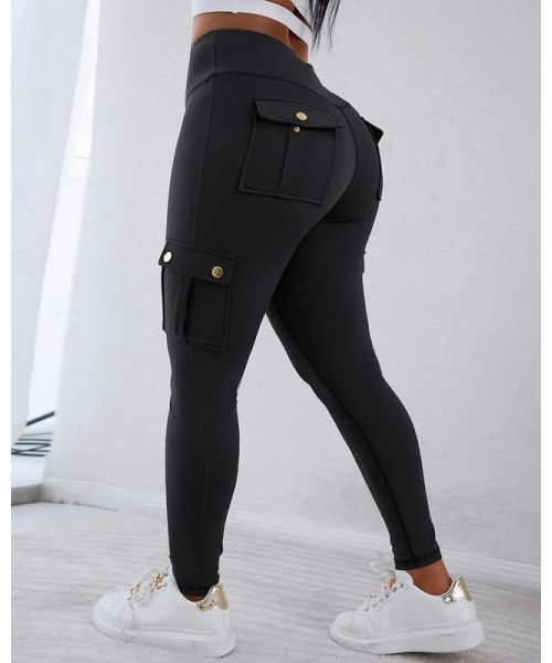 Womens Butt Lifting Leggings with Flap Pockets High Waist Tummy Control Workout Cargo Leggings Yoga Pants Womens Butt Lifting Leggings with Flap Pockets High Waist Tummy Control Workout Cargo Leggings Yoga Pants