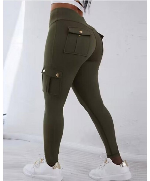Womens Butt Lifting Leggings with Flap Pockets High Waist Tummy Control Workout Cargo Leggings Yoga Pants Womens Butt Lifting Leggings with Flap Pockets High Waist Tummy Control Workout Cargo Leggings Yoga Pants