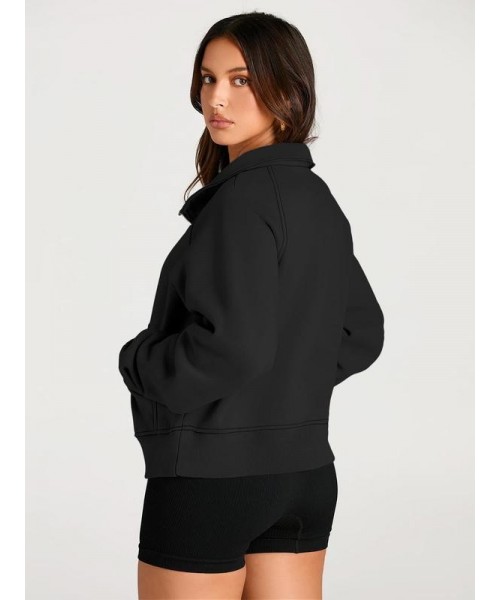 Women's Solid Zip Up Thermal Lined Sporty Sweatshirt, Gym Clothing, Sporty Long Sleeve Kangaroo Pocket Pullover for Fall & Winter, Women's Sportswear for Indoor Outdoor Wear Women's Solid Zip Up Thermal Lined Sporty Sweatshirt, Gym Clothing, Sporty Long Sleeve Kangaroo Pocket Pullover for Fall & Winter, Women's Sportswear for Indoor Outdoor Wear