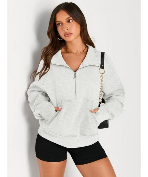 Women's Solid Zip Up Thermal Lined Sporty Sweatshirt, Gym Clothing, Sporty Long Sleeve Kangaroo Pocket Pullover for Fall & Winter, Women's Sportswear for Indoor Outdoor Wear Women's Solid Zip Up Thermal Lined Sporty Sweatshirt, Gym Clothing, Sporty Long Sleeve Kangaroo Pocket Pullover for Fall & Winter, Women's Sportswear for Indoor Outdoor Wear