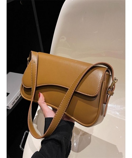 Women's Summer Outfits 2024 Plain Color Saddle Everyday Shoulder Bag & Crossbody Bag, Elegant Magnetic Closure Flap Saddle Bag for Daily & Back To School As Girlfriend Gifts, for Fall Fall Outfits
