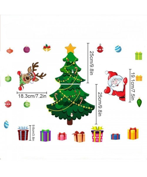 Christmas Themed Magnetic Sticker, 1 Set Cartoon Santa Claus & Reindeer & Tree Pattern Refrigerator Magnets, Holiday Party Atmosphere Enhancer