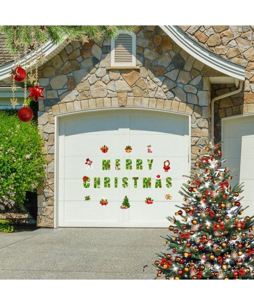 Christmas Themed Magnetic Sticker, 1 Set Cartoon Santa Claus & Reindeer & Tree Pattern Refrigerator Magnets, Holiday Party Atmosphere Enhancer