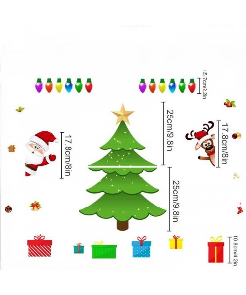Christmas Themed Magnetic Sticker, 1 Set Cartoon Santa Claus & Reindeer & Tree Pattern Refrigerator Magnets, Holiday Party Atmosphere Enhancer