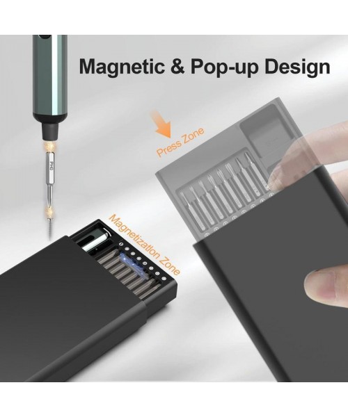 68-in-1 Electric Screwdriver Set, Magnetic & Pop-up Design Mini Electric Precision Screwdriver Set for Repairing Electronics