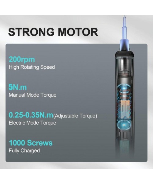 68-in-1 Electric Screwdriver Set, Magnetic & Pop-up Design Mini Electric Precision Screwdriver Set for Repairing Electronics