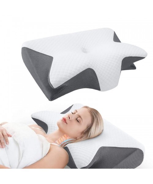 Memory Foam Neck Pillow, 1 Count Soft Comfortable Neck Support Pillow, Christmas Decor Neck Rest Cushion for Sleeping, Sleeping Pillow, Soft Neck Pillow,Boyfriend Gifts, Christmas Decorations 2024, Christmas Gifts, Christmas Decorations
