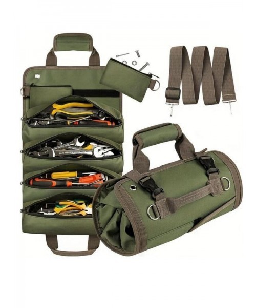 Portable Foldable Tool Storage Bag, Fall Multi-grid Zipper Tool Organizer with Removable Zipper Bags, Travel Essentials, Portable Tool Storage Bag for Home for Father's Day Gift, Fall Outfits, Fall Freshness