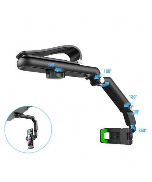 2024 New 1080° Multi-function Sun Visor Universal 360 Degree Rotating Phone Holder Suitable for Any Scene Car Holder - Rotatable and Retractable