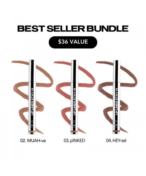 LIP LINER STAY-N - Peel-Off Lip Liner Stain - Lasts All Day & Night Eyeliner Lipliner