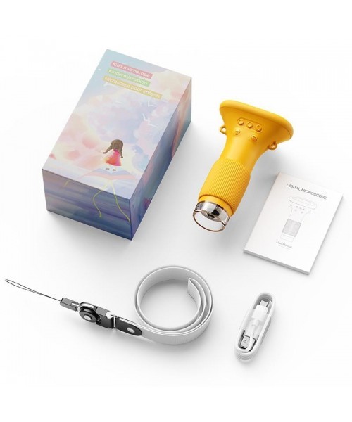 Kids Microscope, INSKAM 2 Inch IPS Screen 1000X Handheld Digital Microscope HD Pocket Portable Mini USB Microscope Camera Compatible with PC, Science Education Fun Birthday Gift for Kids Students
