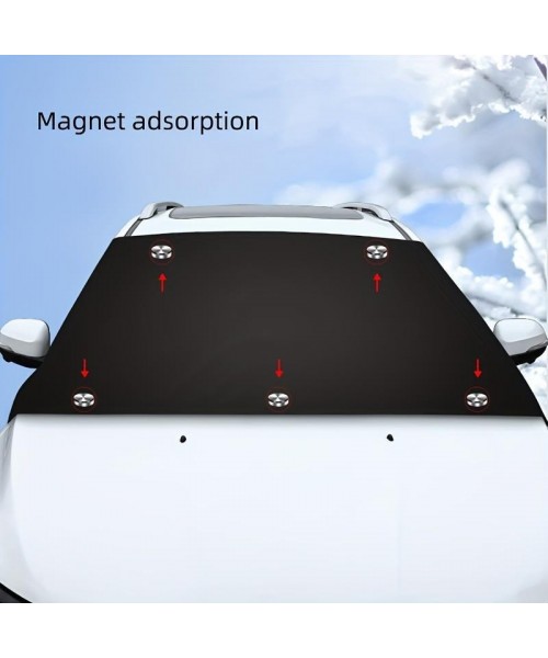 Christmas Winter Car Windshield Snow Cover, Magnetic Summer Car Windshield Sun Shade, Car Exterior Accessories for Winter & Summer, Suitable for Most Cars