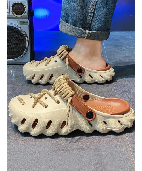 Men's Casual Hollow Out Design Clogs, 2024 New Style Comfortable Breathable Clogs for Men Student, Fashionable Shoes for Summer Beach Vacation