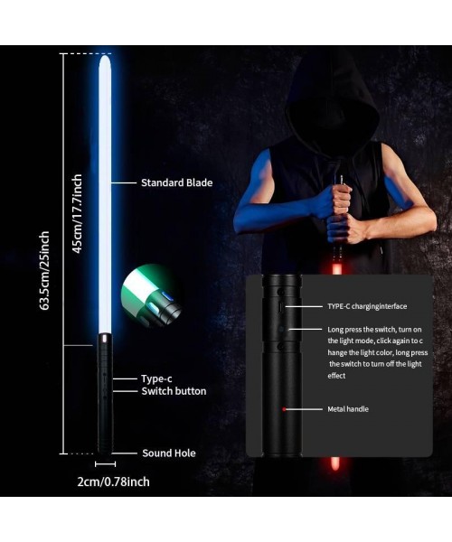 Christmas Gifts, Advent Calendar 2024, 2 In 1 Double Bladed Lightsaber, Lamp Saber, 2 Counts RGB Color Changing LED Lights Saber, Rechargeable Toys Lightsaber for Glow In The Dark Party