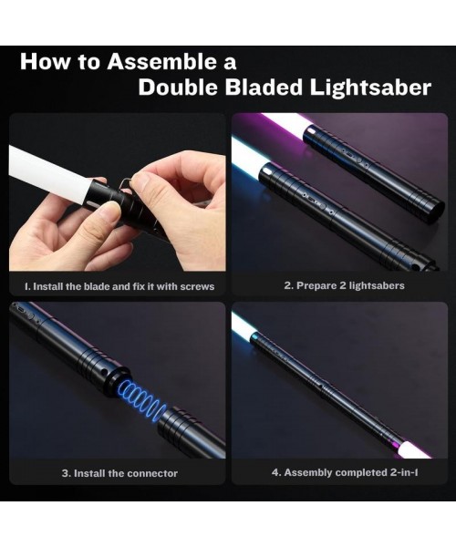 Christmas Gifts, Advent Calendar 2024, 2 In 1 Double Bladed Lightsaber, Lamp Saber, 2 Counts RGB Color Changing LED Lights Saber, Rechargeable Toys Lightsaber for Glow In The Dark Party