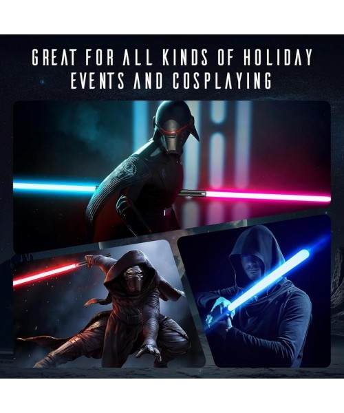 Christmas Gifts, Advent Calendar 2024, 2 In 1 Double Bladed Lightsaber, Lamp Saber, 2 Counts RGB Color Changing LED Lights Saber, Rechargeable Toys Lightsaber for Glow In The Dark Party