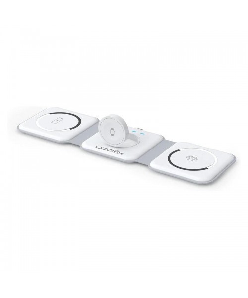Nano 3 in 1 Wireless Charger for iPhone, Not suitable for Android, Magnetic Foldable 3 in 1 Charging Station, Travel Charger for Multple Devices for iPhone 16/15/14/13/12, for AirPods 4/3/Pro, for iWatch, Christmas Gifts