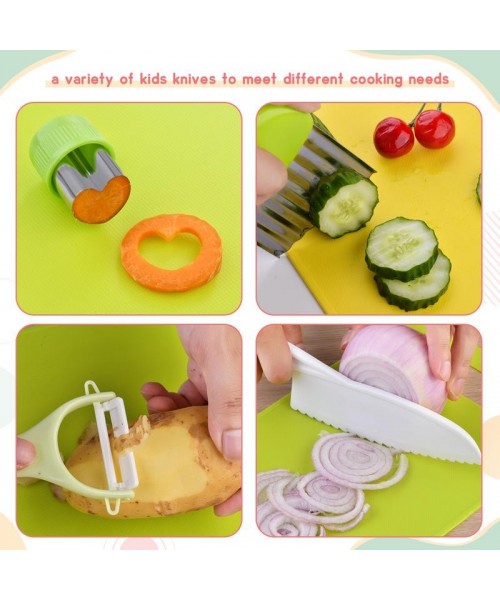 Montessori 13 Piece Kids Cooking Tools for Over 3 Year Od, Children Cooking Tool Set for Real Cooking for Kids Birthday Christmas Gift Black Friday