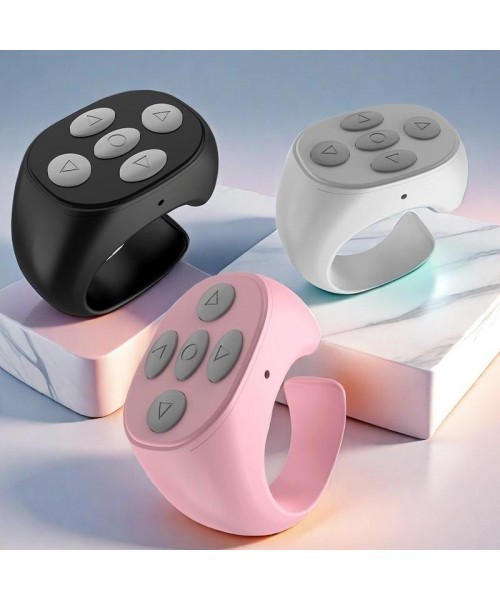 Wireless Remote Control Ring, Selfie Video Controller for Phone, Automatic Page Turner for Various APP, Mobile Remote Control, Selfie Accessories