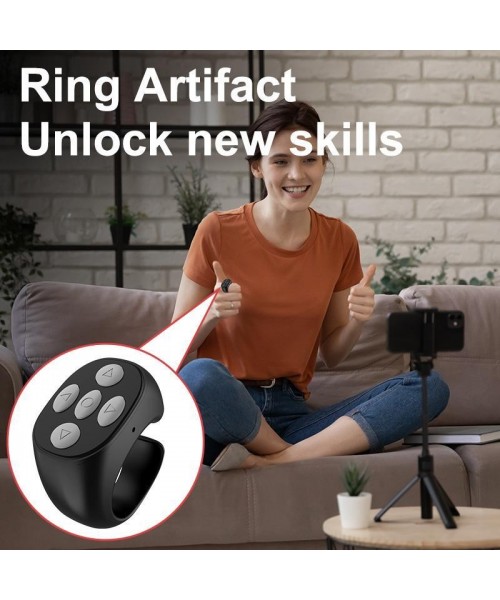 Wireless Remote Control Ring, Selfie Video Controller for Phone, Automatic Page Turner for Various APP, Mobile Remote Control, Selfie Accessories