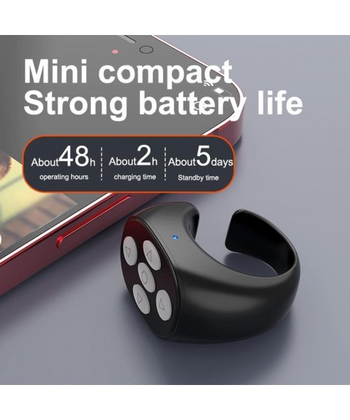 Wireless Remote Control Ring, Selfie Video Controller for Phone, Automatic Page Turner for Various APP, Mobile Remote Control, Selfie Accessories